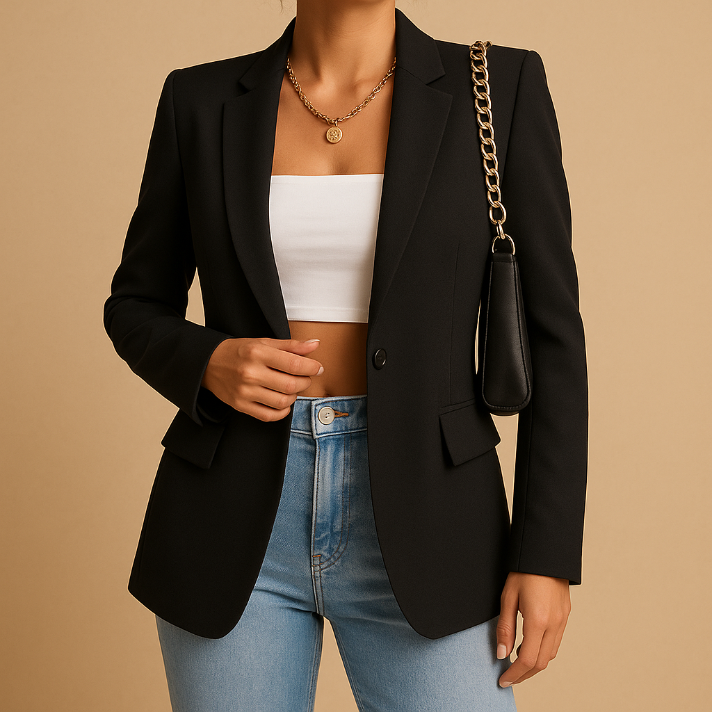 Giacca Donna Blazer Taglio Dritto Classico