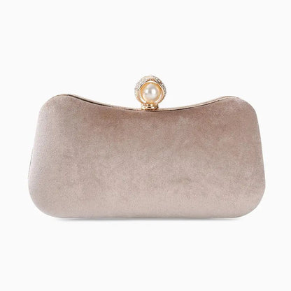 Clutch Donna in Velluto con Chiusura perle Elegante - Brentozzi