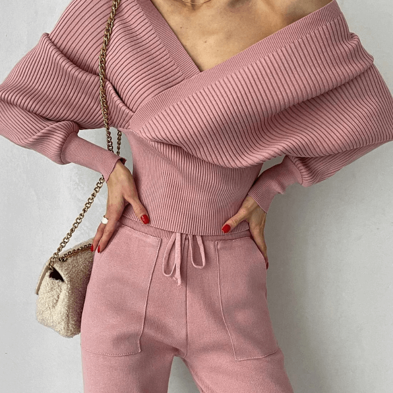 Completo Donna Maglia e Pantaloni in Maglia