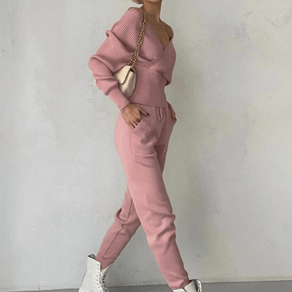Completo Donna Maglia e Pantaloni in Maglia
