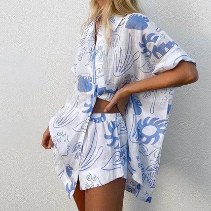 Completo Donna Tessuto Fantasia Stile Moderno - Vesarelli