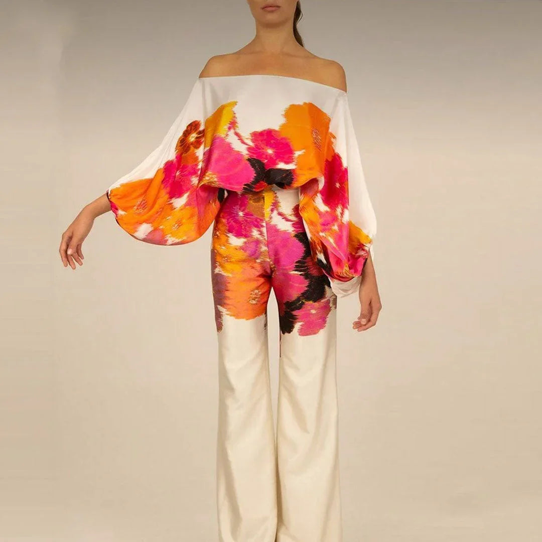 Completo Donna con Pantaloni Dritti e Manica Scivolata - Vesarelli