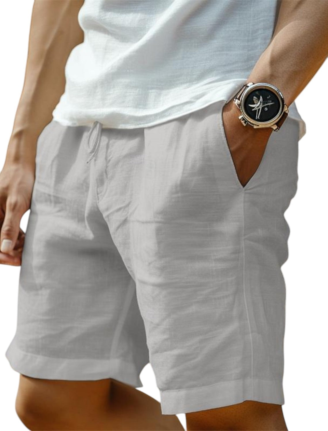 Shorts Uomo Casual con Vestibilità Larga e Coulisse