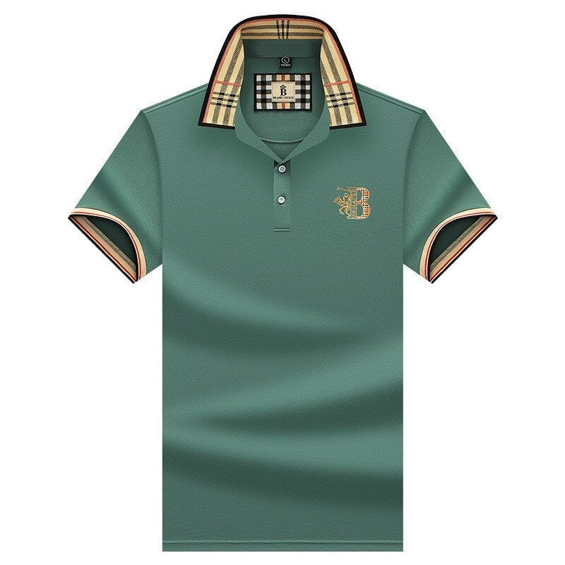 Polo Uomo Manica Corta Business Casual Fantasia Quadri