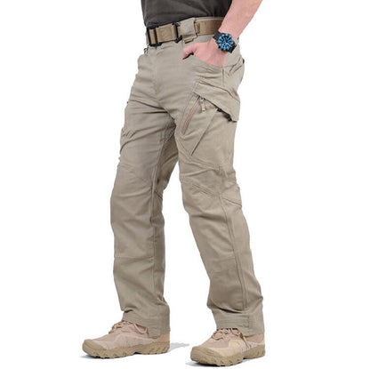 Pantaloni Cargo Uomo Tattici con Tasche Vestibilità Comoda