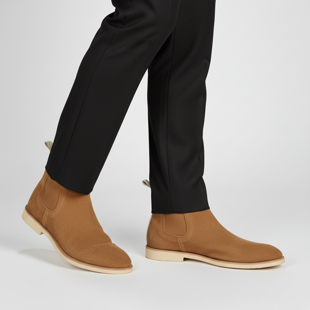 Scarpe Uomo Slip-On con Inserti Elastici