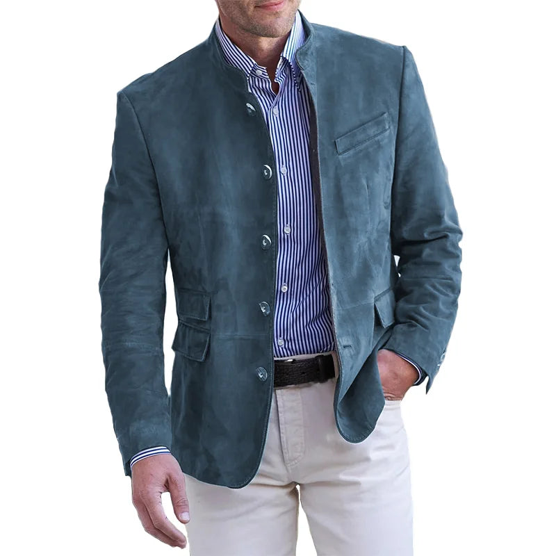 Cappotto Uomo Classico Tessuto Raffinato Versatile