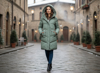 Giacca Donna Isolata Calda Imbottitura