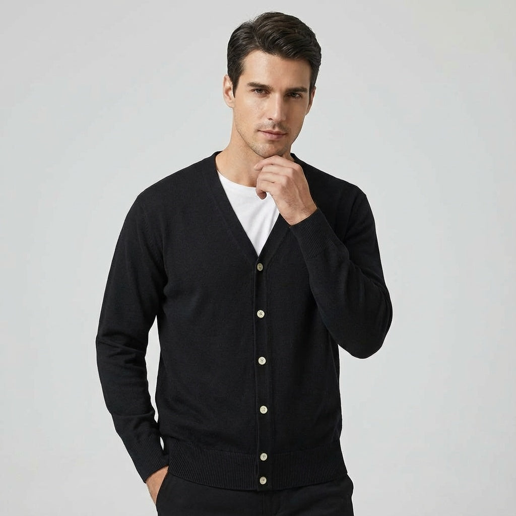 Cardigan Uomo Maglia con Apertura Frontale