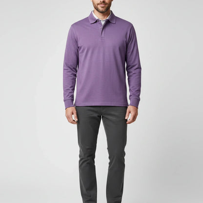 Polo Uomo Manica Lunga Classica Cotone