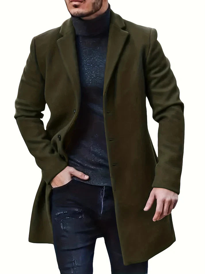 Giacca Invernale Uomo con Chiusura a Bottoni Calda Elegante