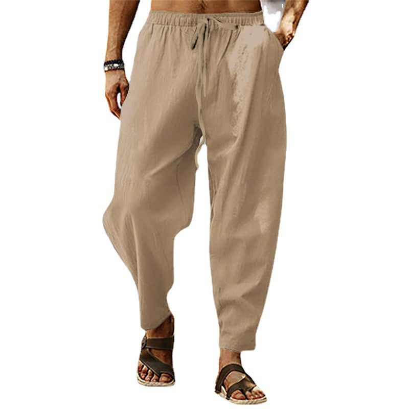 Pantaloni Spiaggia Uomo in Tessuto Leggero Comodi