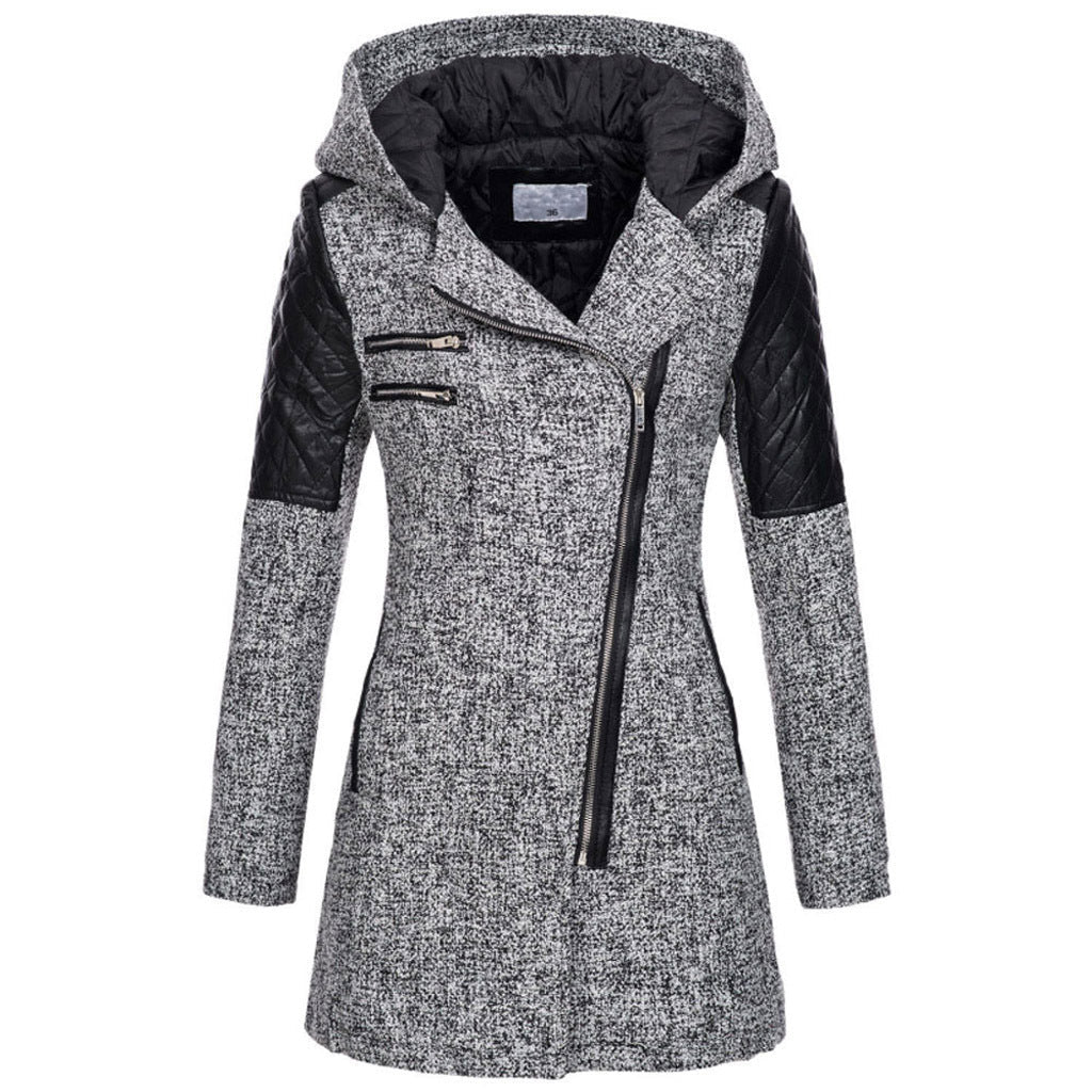 Giacca Invernale Donna Vintage Calda Stile Classico