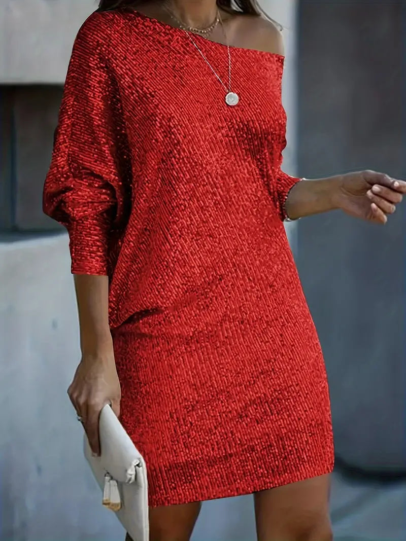 Abito Mini Donna Monospalla Elegante
