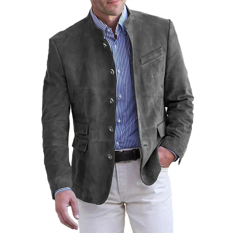 Cappotto Uomo Classico Tessuto Raffinato Versatile