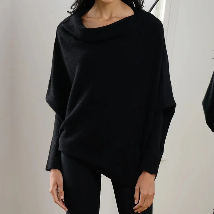 Maglione Donna Asimmetrico Scollo Bardot Maglia