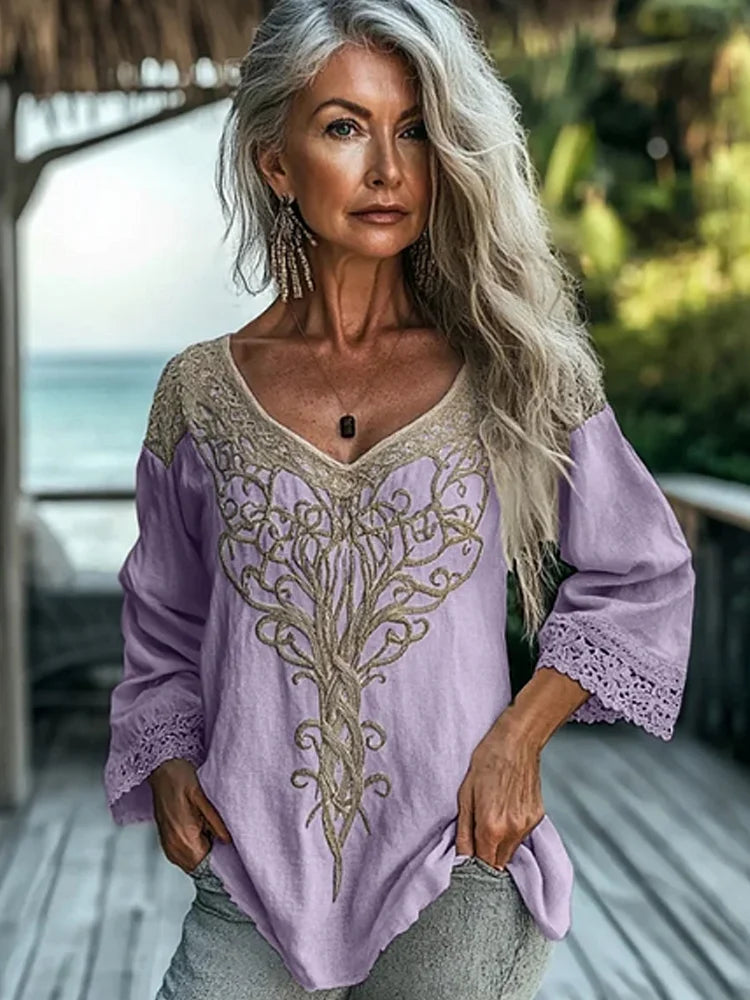 Blusa Donna Vintage Manica Lunga - Brentozzi