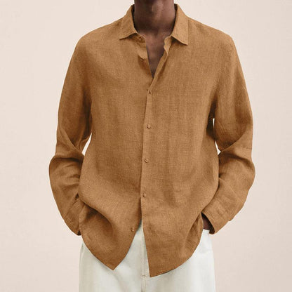 Camicia Uomo Manica Lunga Tessuto Leggero