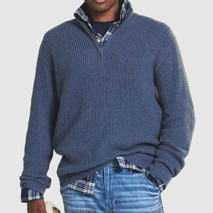 Maglione Uomo in Maglia con Zip
