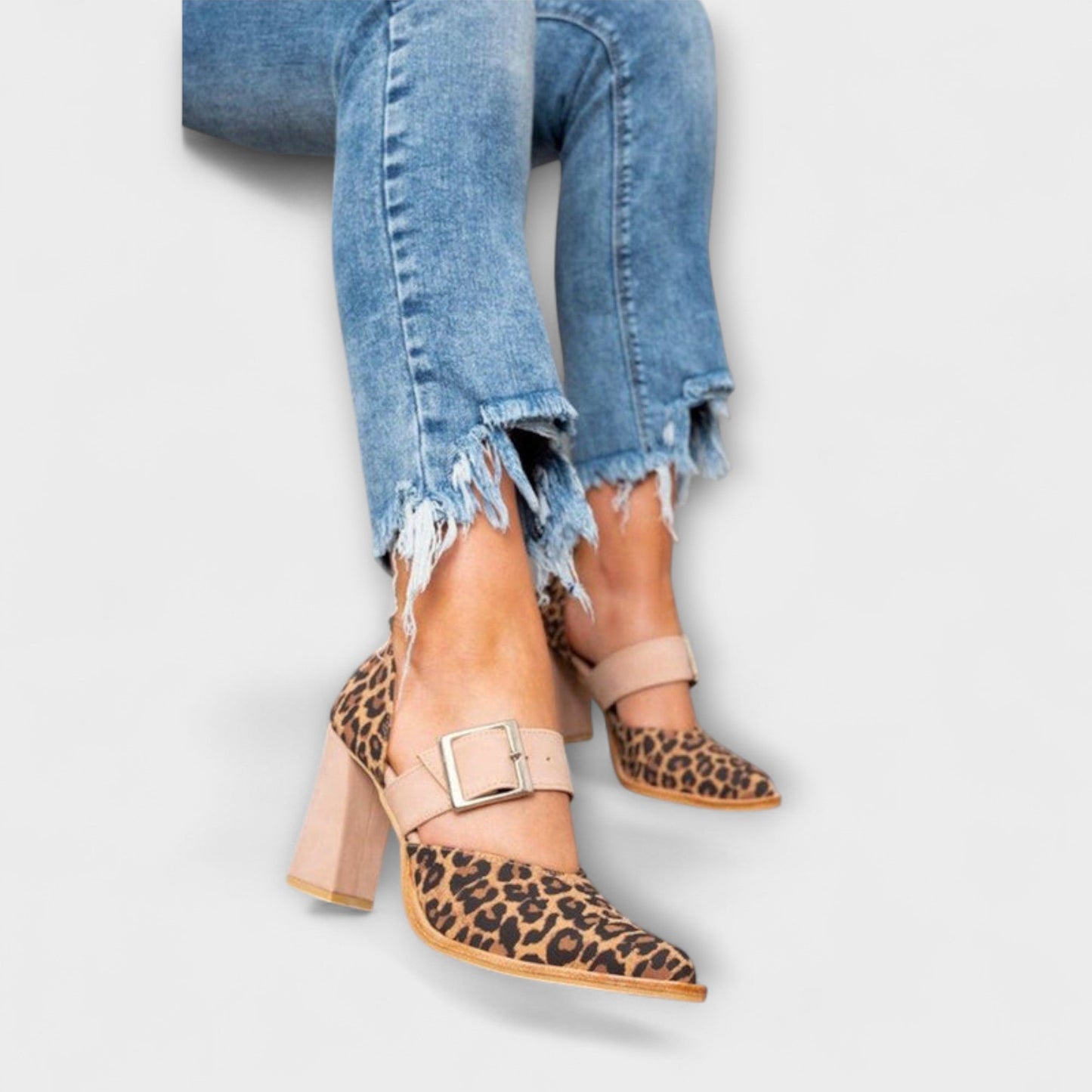 Sandali Donna con Tacco Fantasia Animalier - Brentozzi