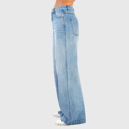 Jeans Baggy Donna Casual Vestibilità Ampia