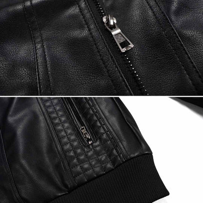 Giacca Biker Uomo Invernale Corta con Cappuccio e Zip