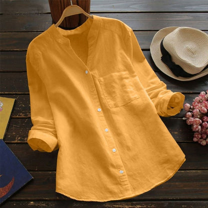 Blusa Donna Manica Lunga Collo Alto