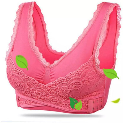 Reggiseno Sportivo Donna Senza Fili con Chiusura Frontale Incrociata