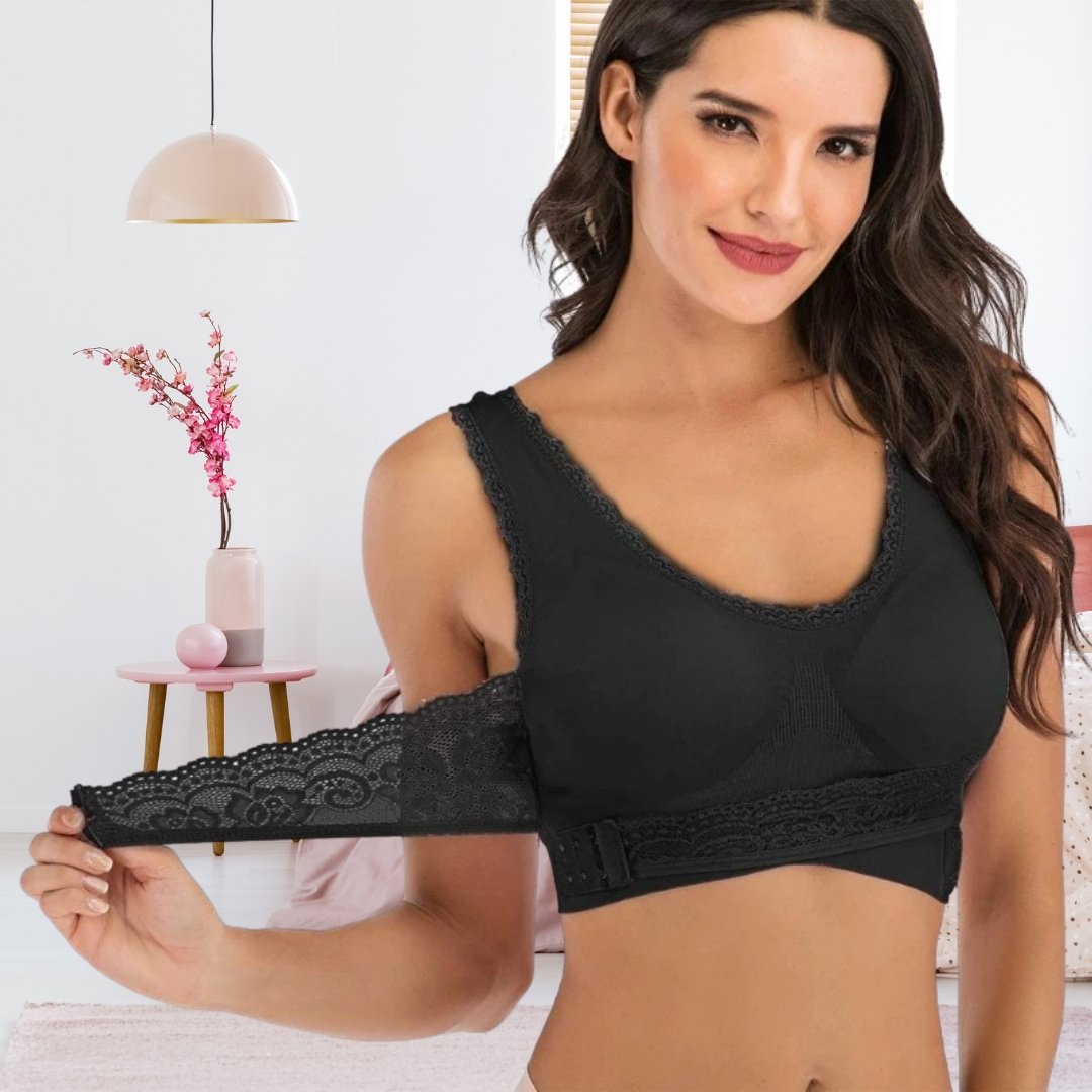 Reggiseno Sportivo Donna Senza Fili con Chiusura Frontale Incrociata - Brentozzi
