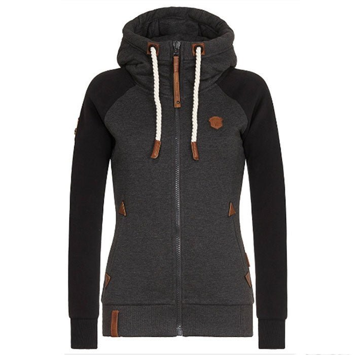 Felpa Donna Streetstyle con Cappuccio e Zip Manica Lunga Comoda