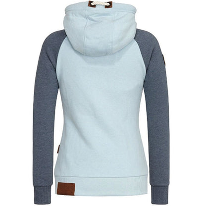 Felpa Donna Streetstyle con Cappuccio e Zip Manica Lunga Comoda