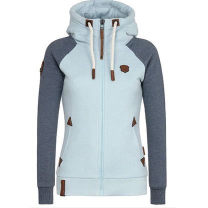 Felpa Donna Streetstyle con Cappuccio e Zip Manica Lunga Comoda