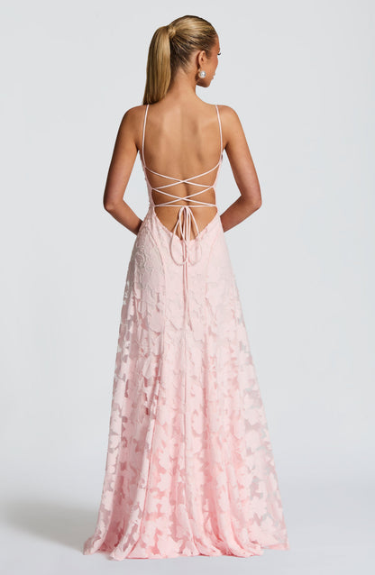 Abito Maxi Donna con Spalline Sottili Cerimonia