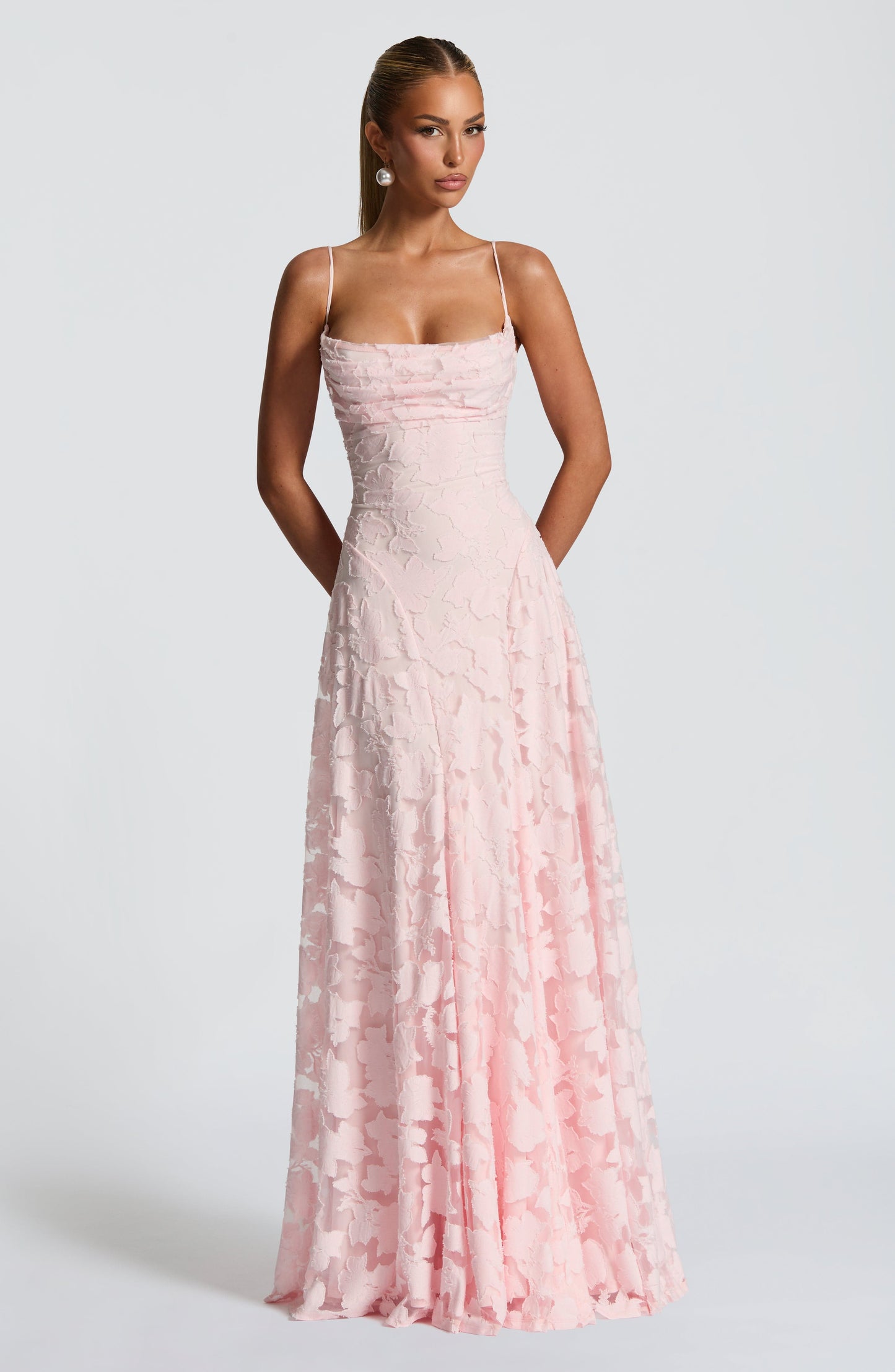 Abito Maxi Donna con Struttura Floreale