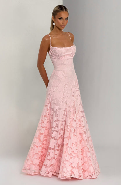 Abito Maxi Donna con Spalline Sottili Cerimonia