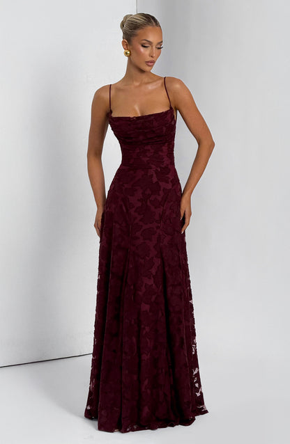 Abito Maxi Donna con Struttura Floreale