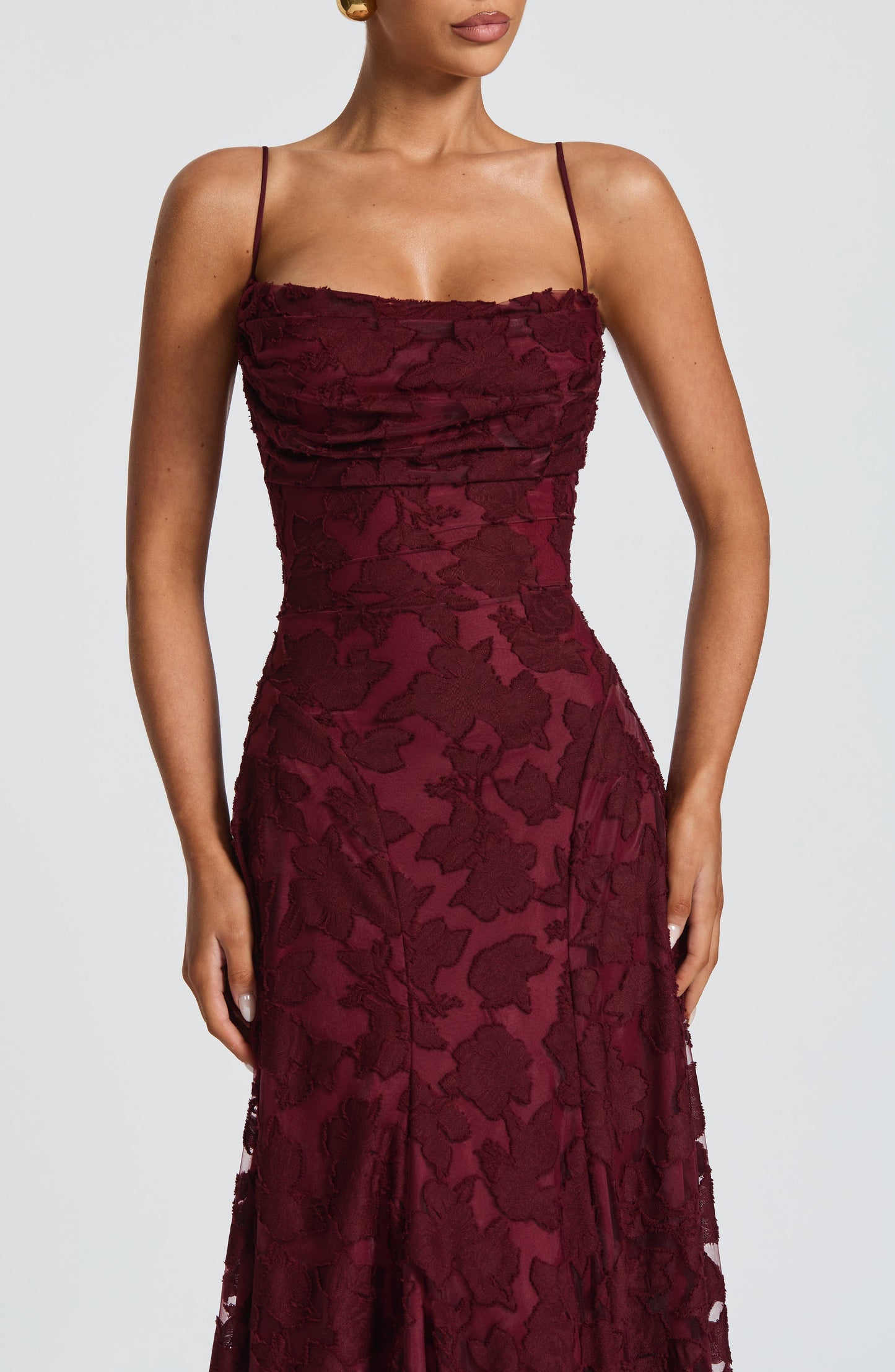 Abito Maxi Donna con Struttura Floreale