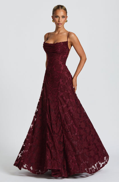 Abito Maxi Donna con Spalline Sottili Cerimonia