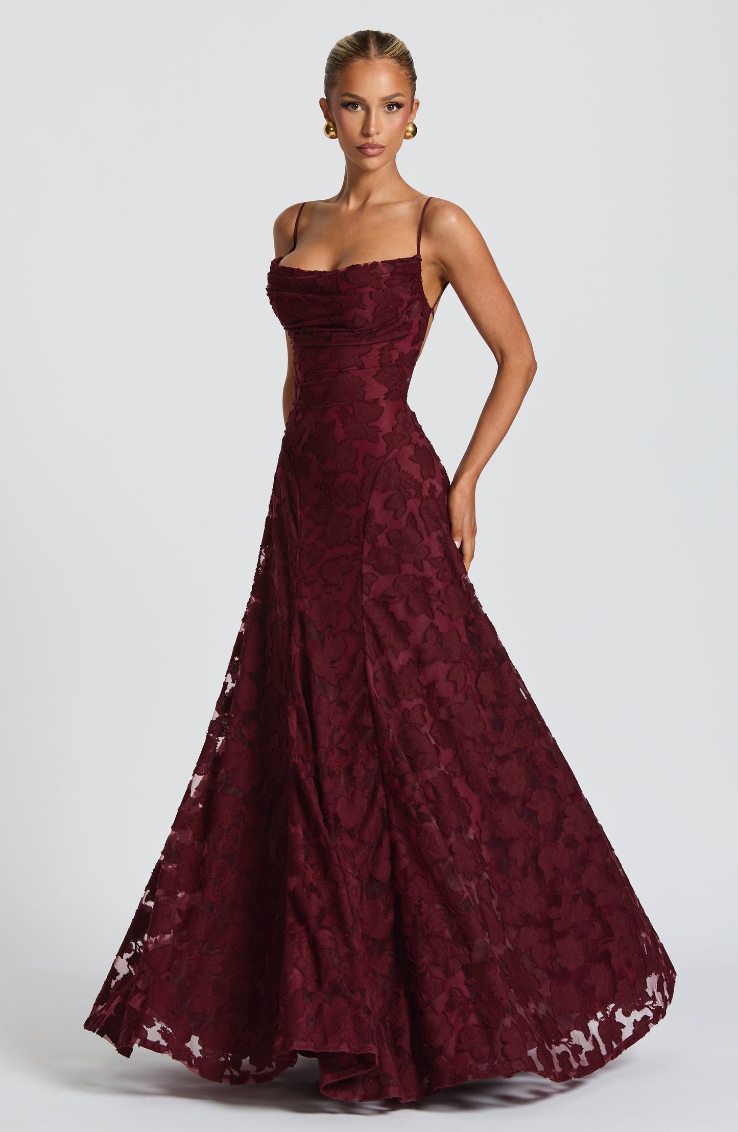 Abito Maxi Donna con Struttura Floreale