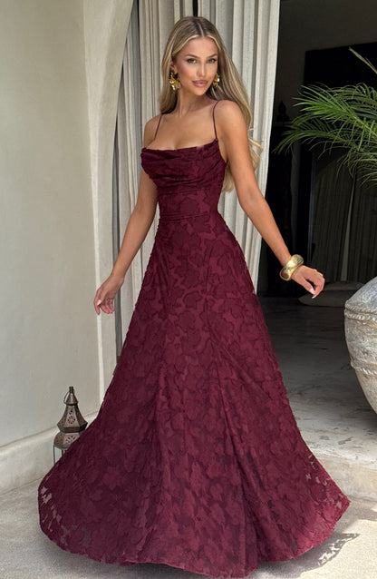 Abito Maxi Donna con Struttura Floreale