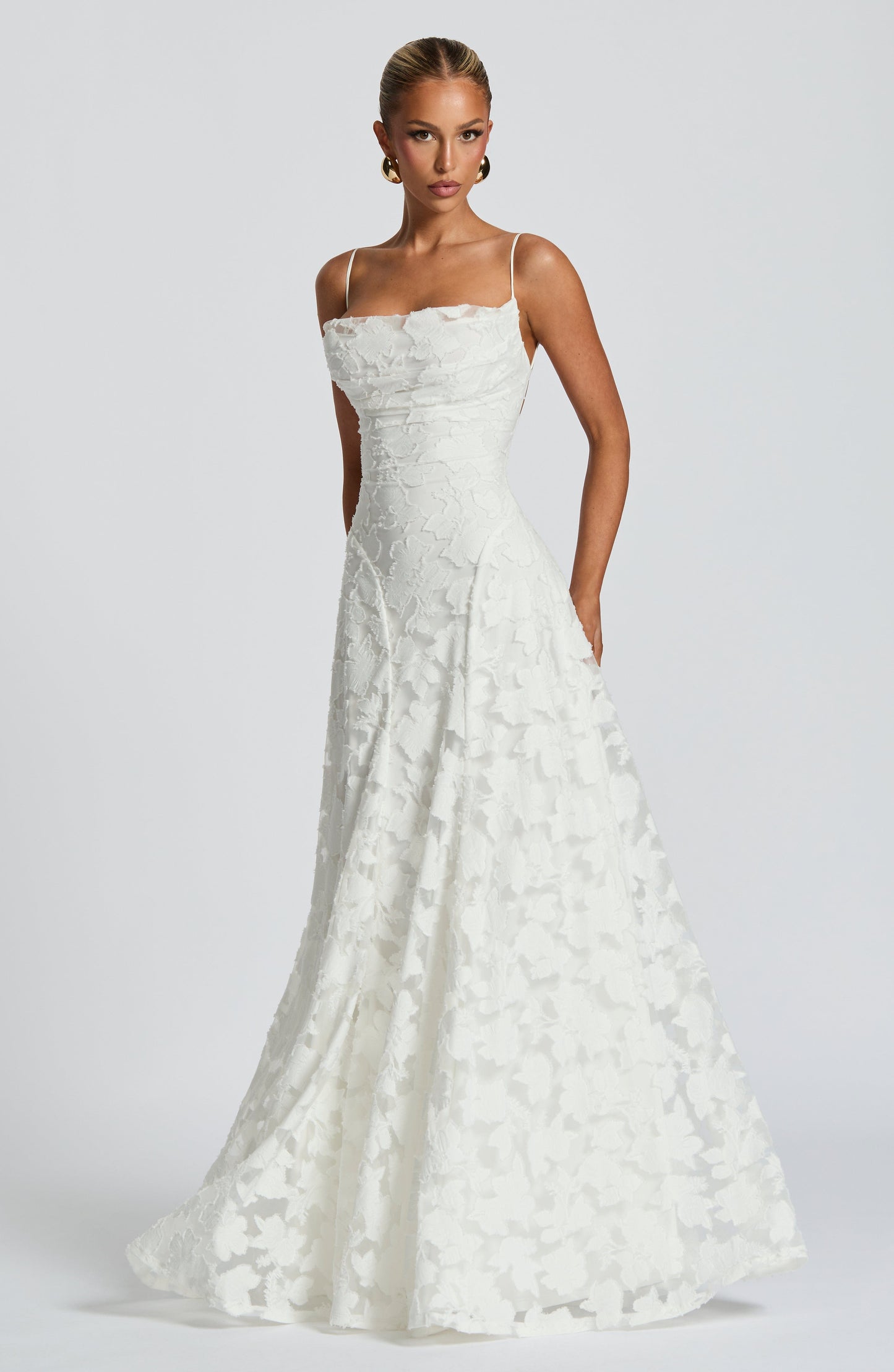 Abito Maxi Donna con Struttura Floreale