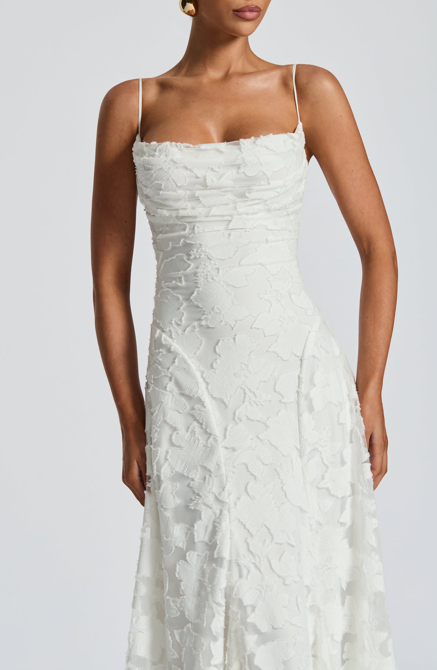 Abito Maxi Donna con Struttura Floreale