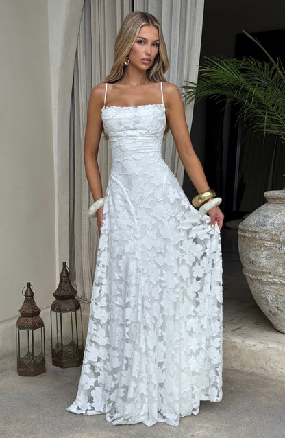Abito Maxi Donna con Spalline Sottili Cerimonia