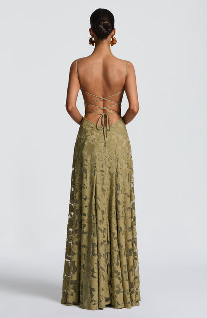 Abito Maxi Donna con Struttura Floreale