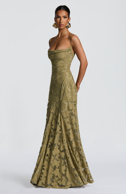 Abito Maxi Donna con Struttura Floreale