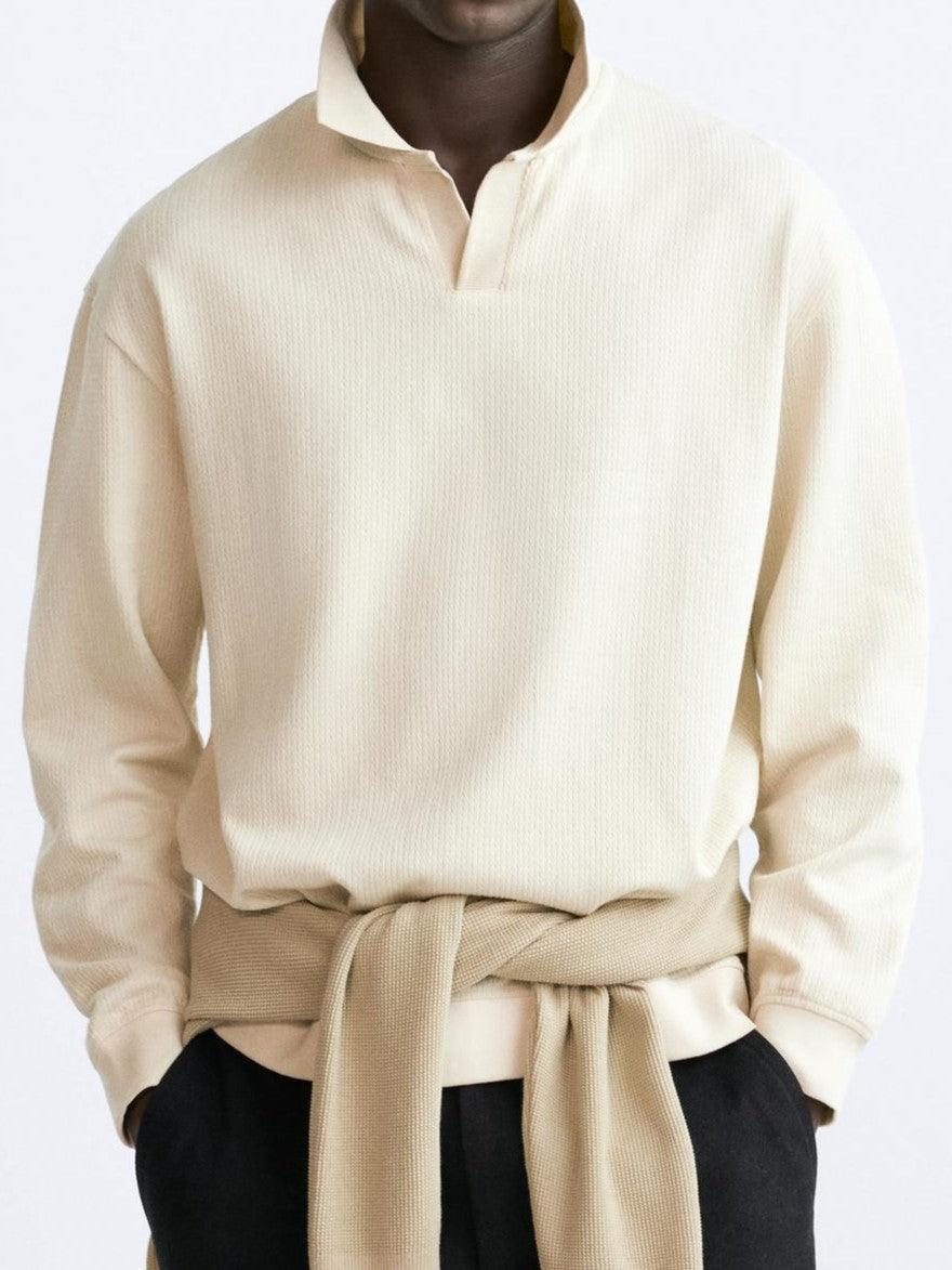 Maglione Uomo Collo Alto Stile Casual Elegante
