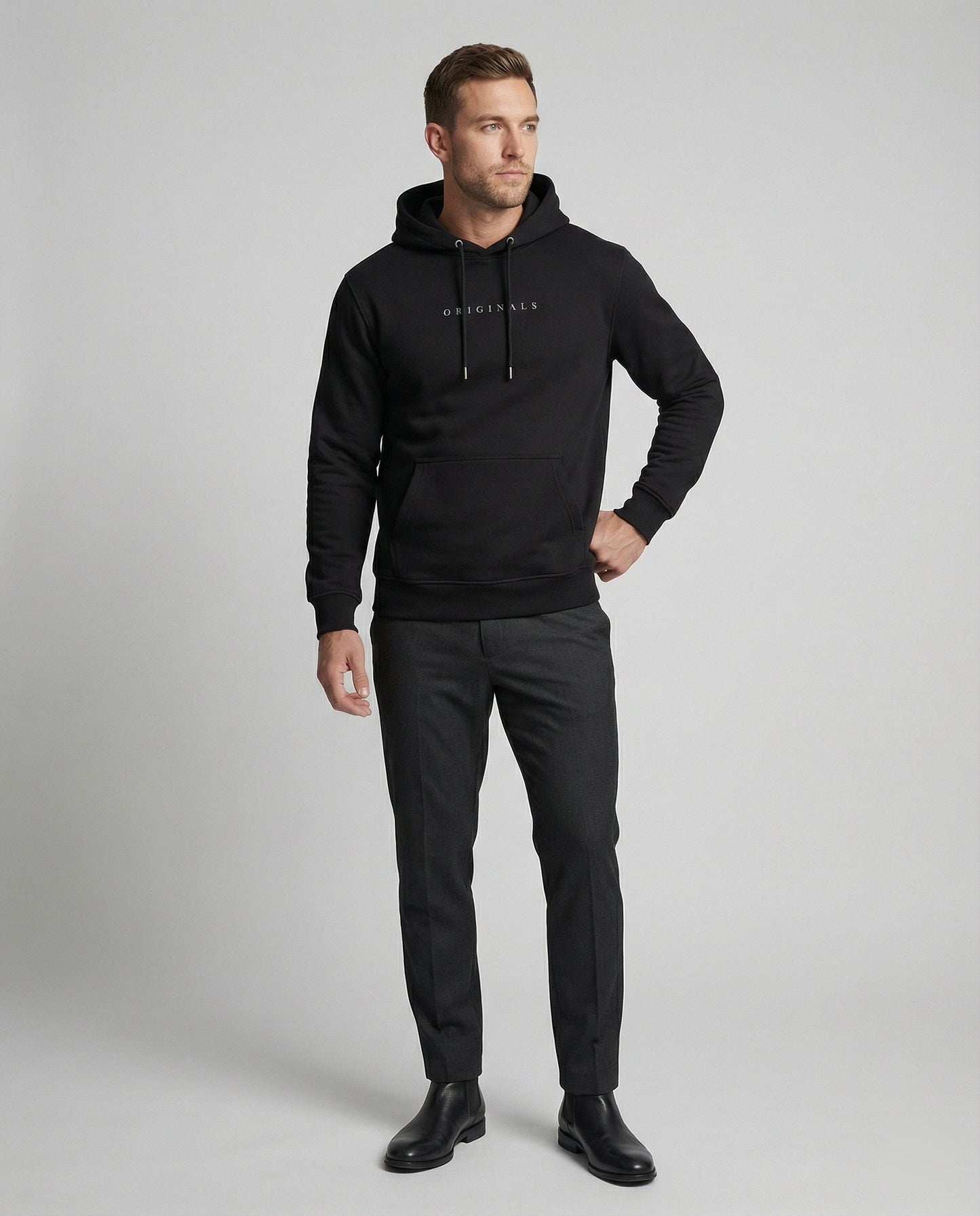 Felpa Uomo Streetwear Cappuccio Vestibilità Ampia