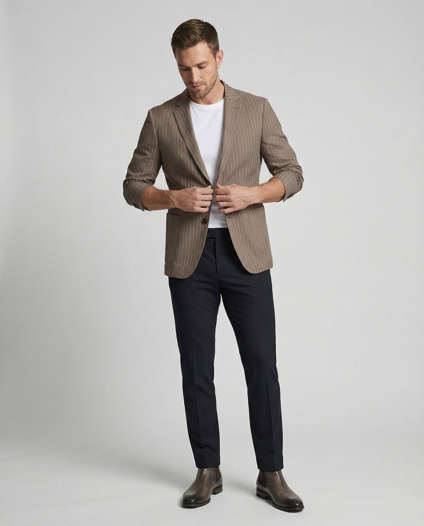 Giacca Uomo Slim Fit Spigata Estiva