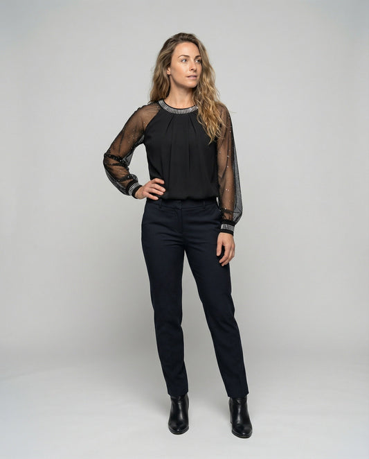 Blusa Donna Manica Lunga Elegante - Brentozzi