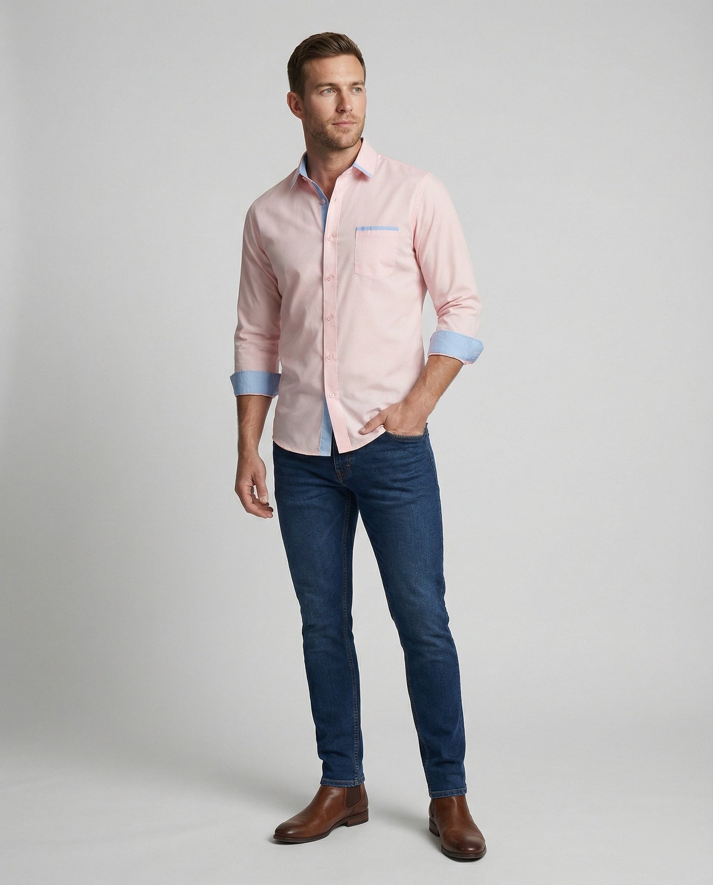 Camicia Uomo Business Collo Kent Classica